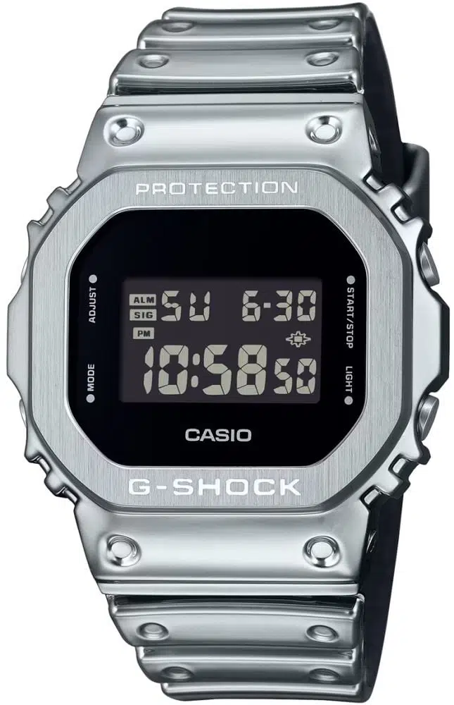 Casio GM-5600YM-8DR 20 Atm Suya Dayanıklı Silikon Kordon Gri Renk Erkek Kol Saati