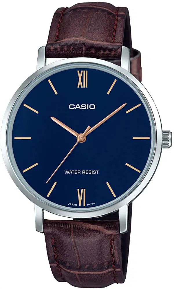 Casio LTP-VT01L-2BUDF Deri Kordonlu Analog Kadran Suya Dayanıklı Kahverengi Kadın Kol Saati