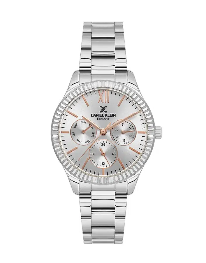 Daniel Klein DK.1.13823-1 Exclusive Fonksiyonlar Aktif Suya Dayanıklı Metalik Renk Kadın Kol Saati
