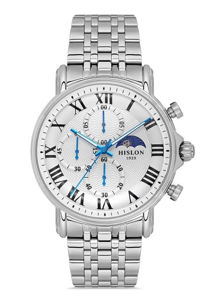 Hislon TM112S-02SS Fonksiyonlar Aktif Gece Gündüz Göstergeli Metalik Renk Erkek Kol Saati