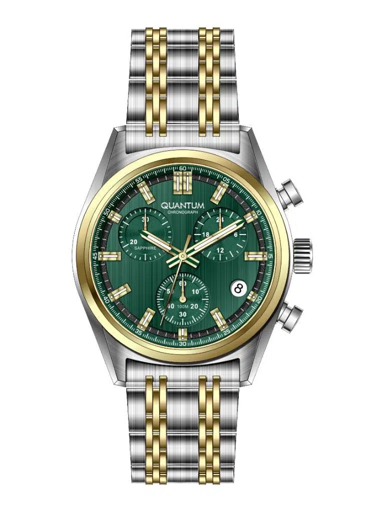 Quantum PWG1209.270 Chronograph Tüm Fonksiyonları Aktif 10 ATM Suya Dauanıklı Çelik Kasa Çelik Kordon Çizilmez Safir Cama Sahip Metalik Renk Erkek Kol Saati